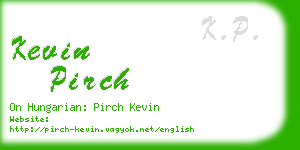 kevin pirch business card